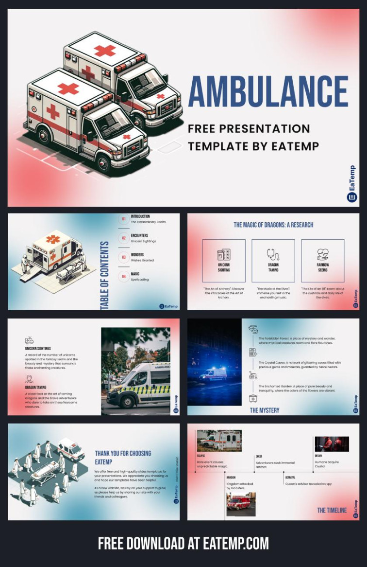 Ambulance PowerPoint Presentation Template & Google Slides Theme