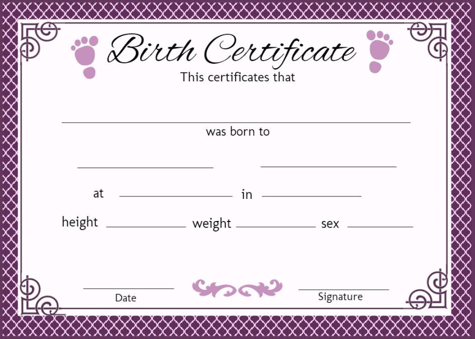 Birth Certificate Template - MockoFUN