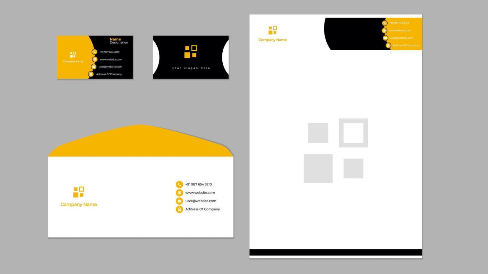 Business Card Letterhead Envelope Vector Art, Icons, and Graphics