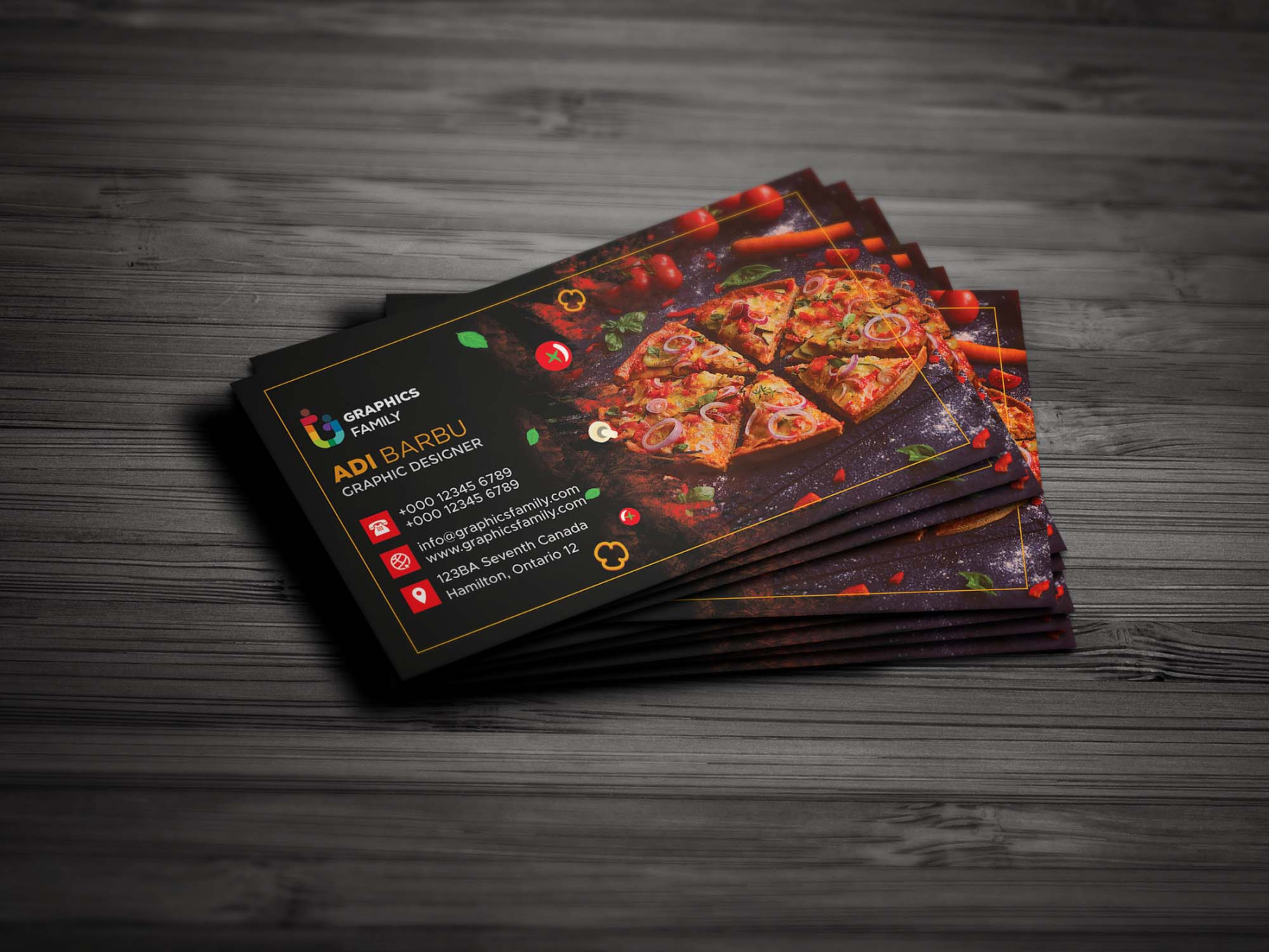 Business Card Template for Restaurant Owner – GraphicsFamily