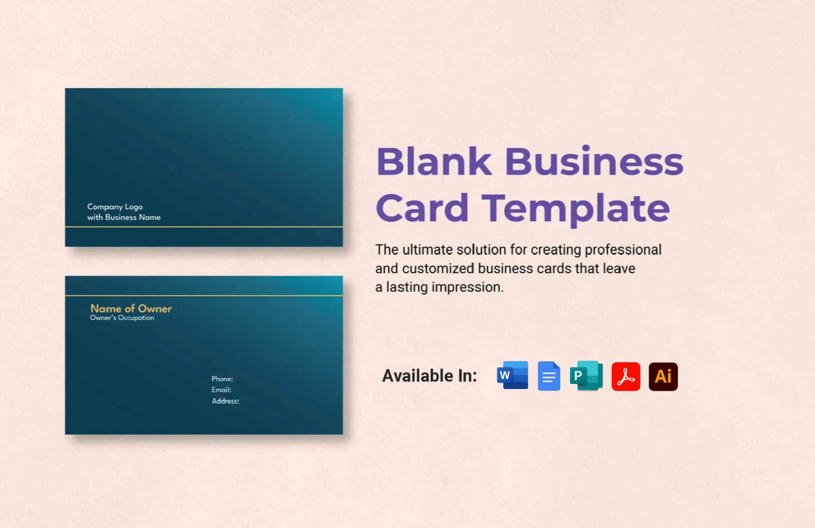 Business Card Templates in Word - FREE Download  Template