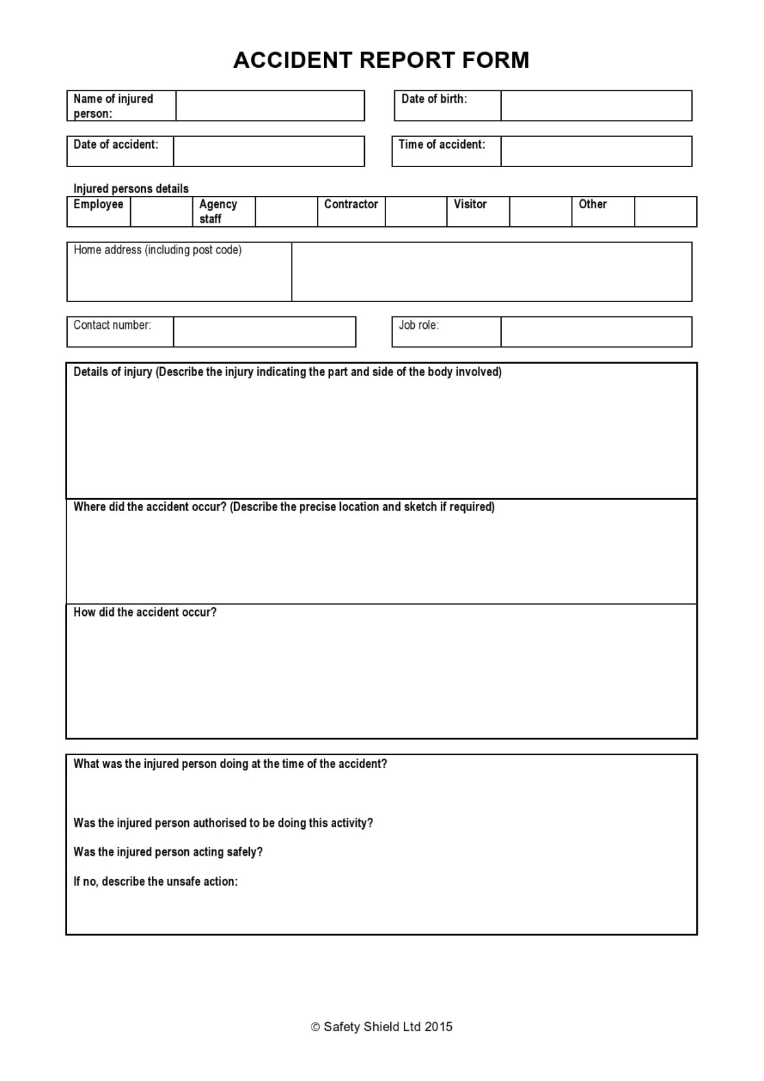 Car Accident Report Form Template  Www.lx.iriss.org