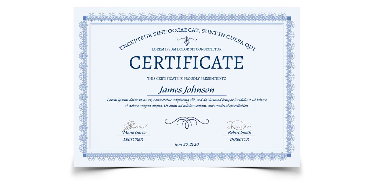 Certificate Templates for Adobe InDesign