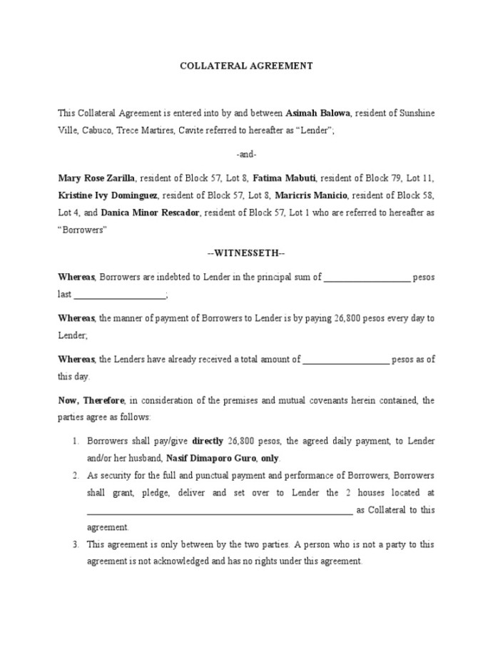 Collateral Agreement  PDF