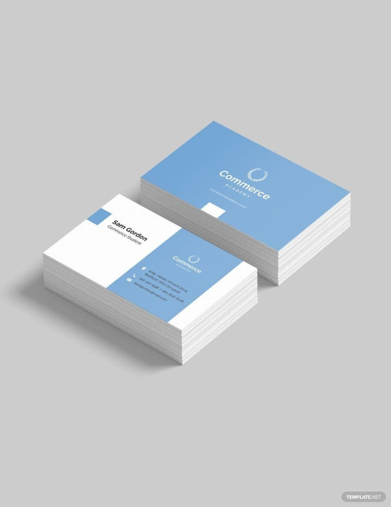 College Student Business Card Template in Word, PSD, Pages