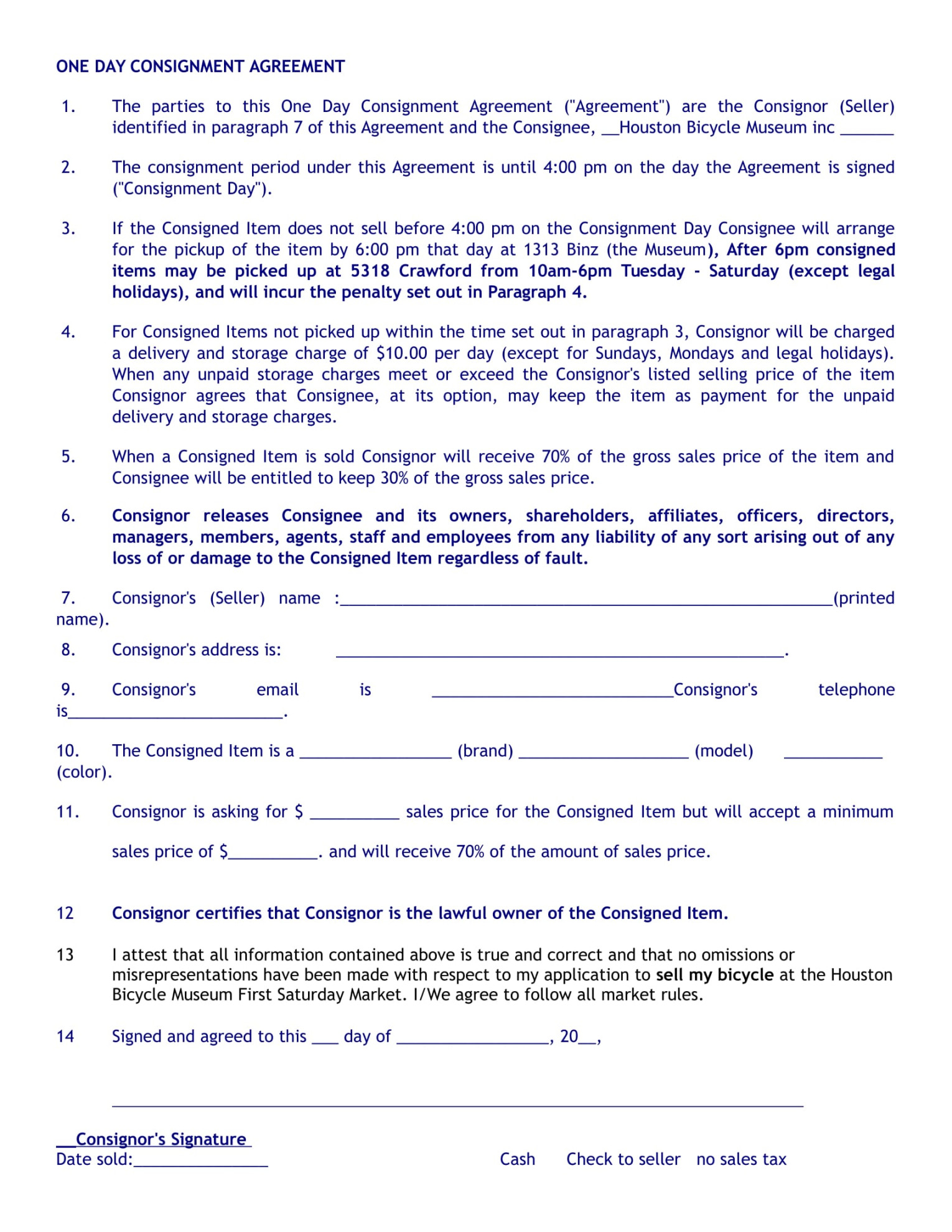 Consignment Agreement - + Examples, Format, Pdf