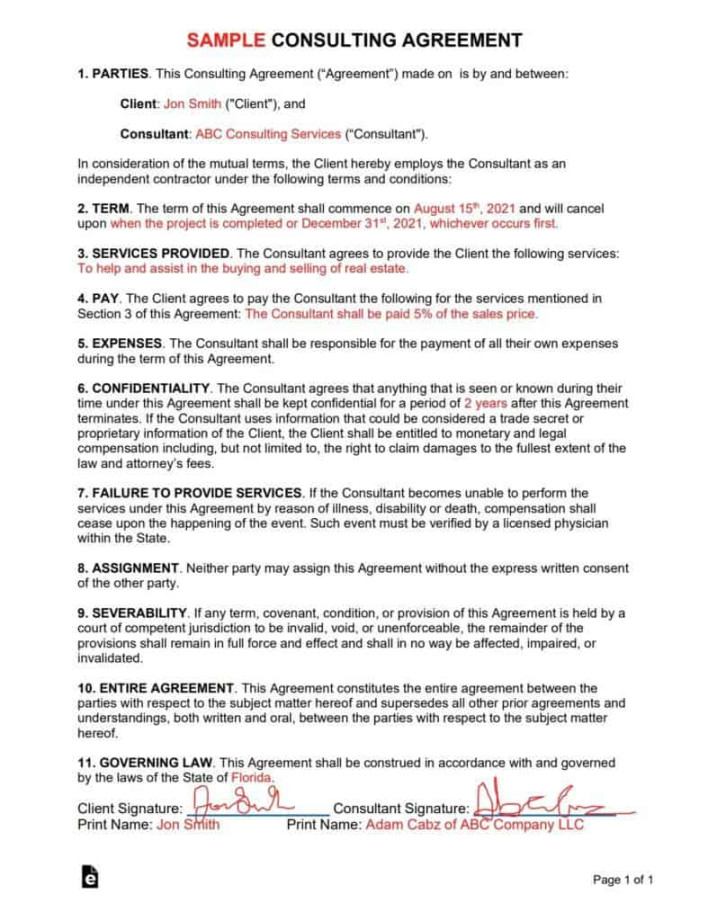 Consulting Agreement: Template, Best Practices, & Examples