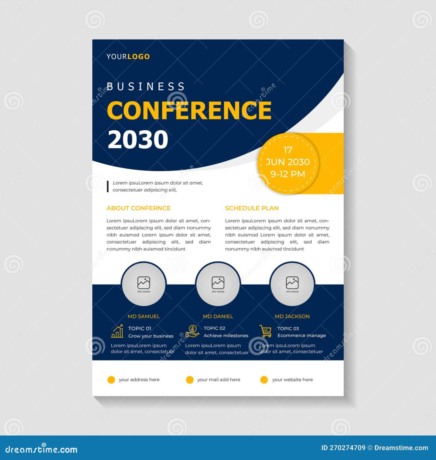 Corporate Business Conference Flyer Template Business Conference