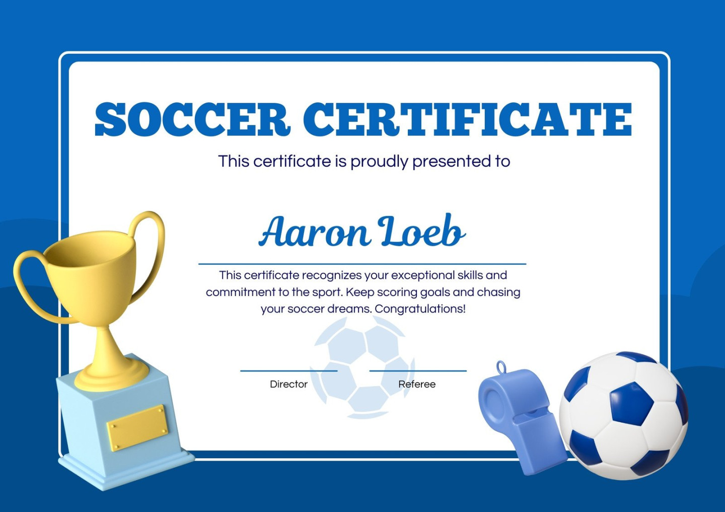 Customize + Football Certificates Templates Online - Canva