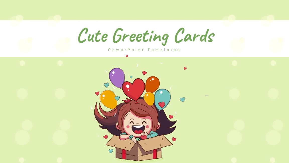 Cute Greeting Card Template For PowerPoint And Google Slides