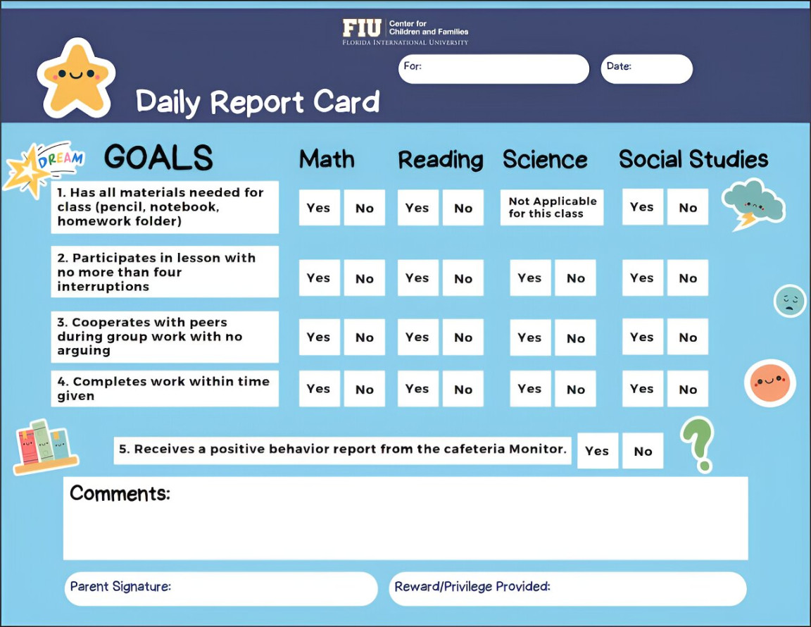 Daily report cards can decrease disruptions for children with ADHD