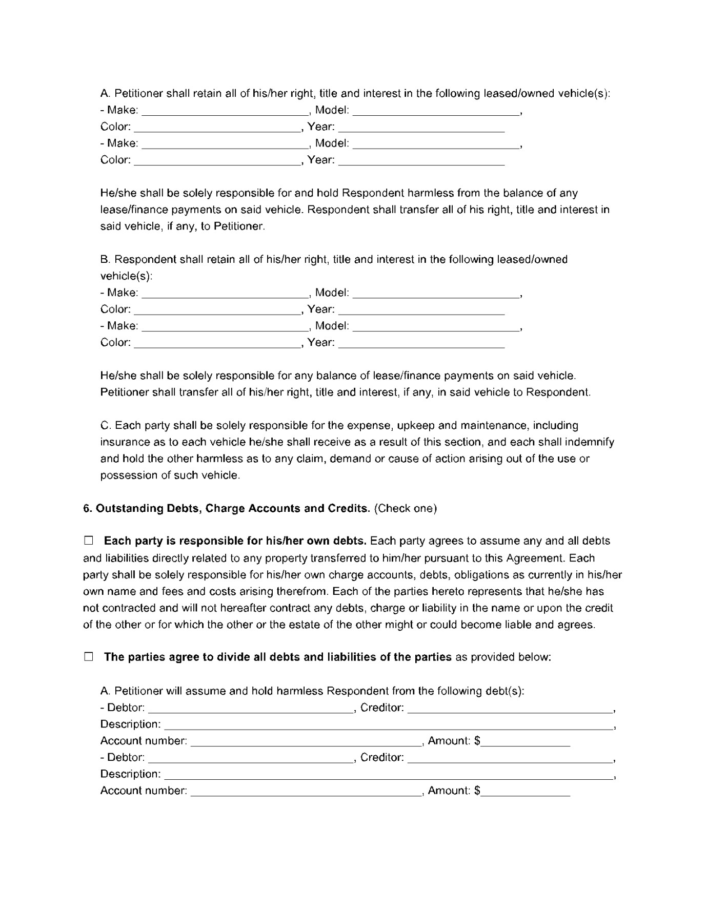 Divorce Settlement Agreement Template (Free Download)