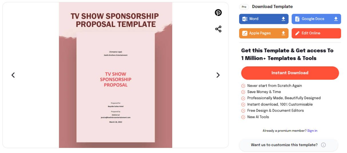 Downloadable Sponsorship Packages Templates Free Download PDF