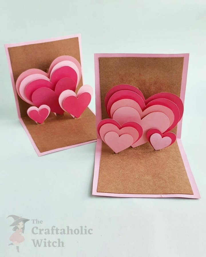 Easy Heart Pop up Card for Beginners + Free Template & Video