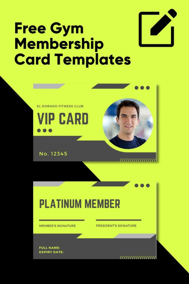 Editable Gym Membership Card Templates