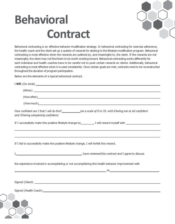 Effective Behavior Contract Templates (+Examples) ᐅ TemplateLab