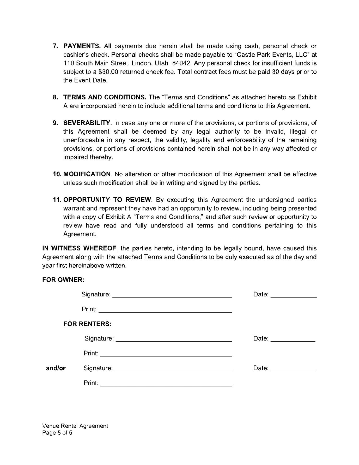 Facility Rental Agreement Template (Free Download)  CocoSign