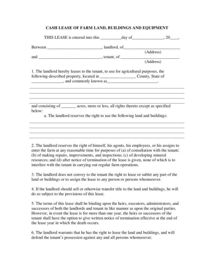 + Farm Lease Agreement Templates - PDF, Word