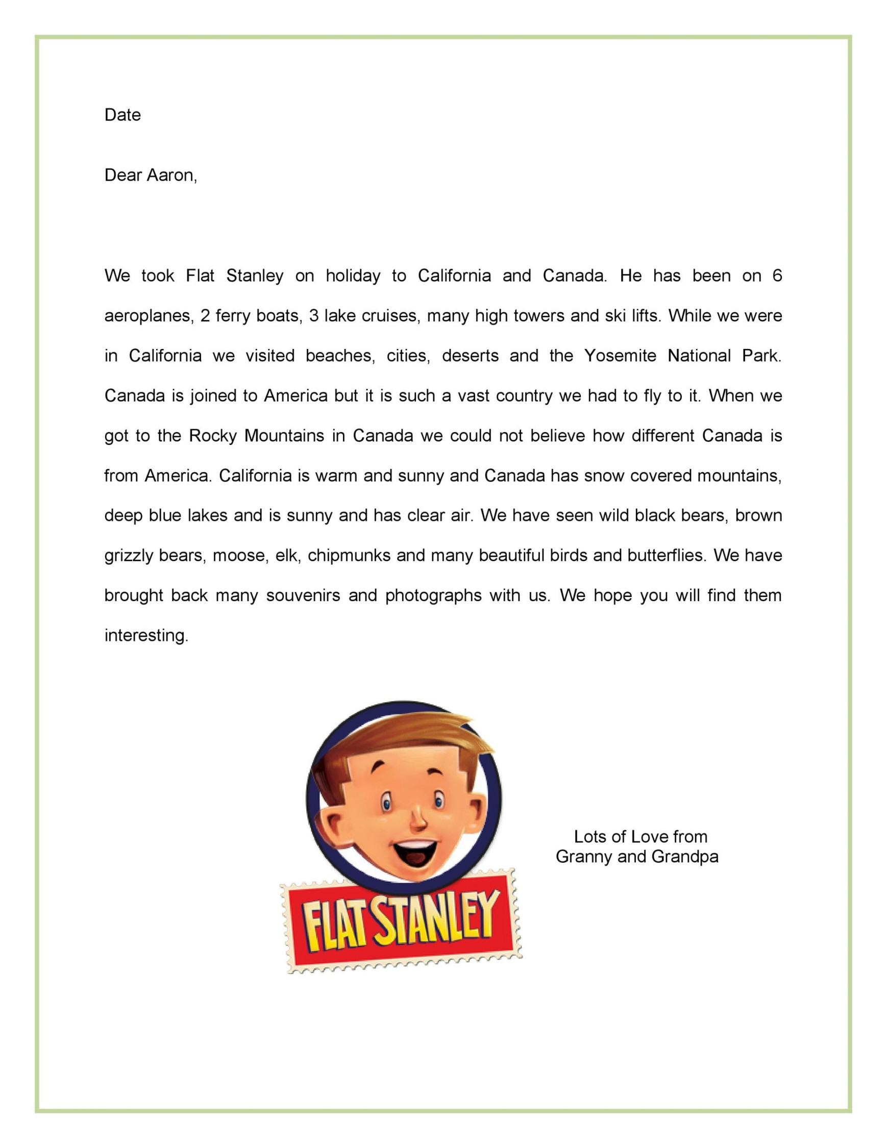 Flat Stanley Templates & Letter Examples ᐅ TemplateLab