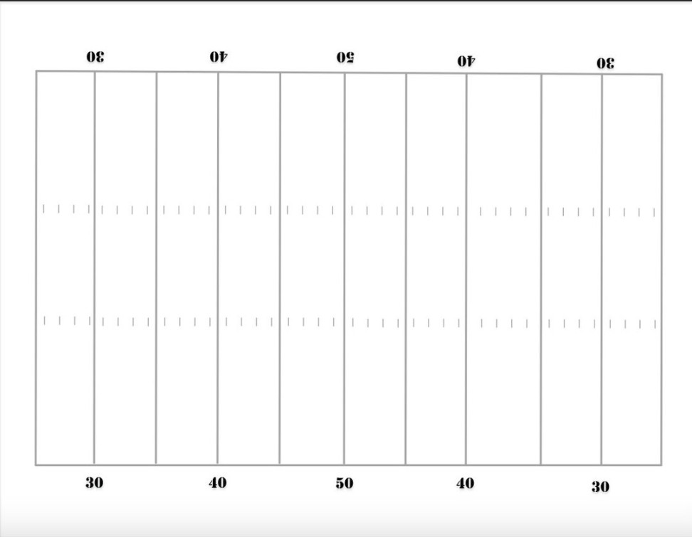 Football Playbook Horizontal Field Diagram Coaching Practice