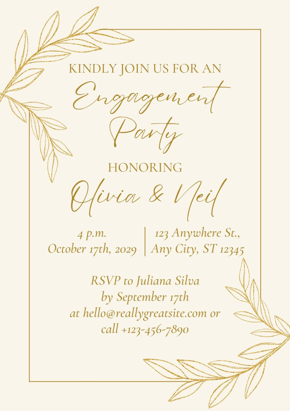 Free and customizable engagement party templates