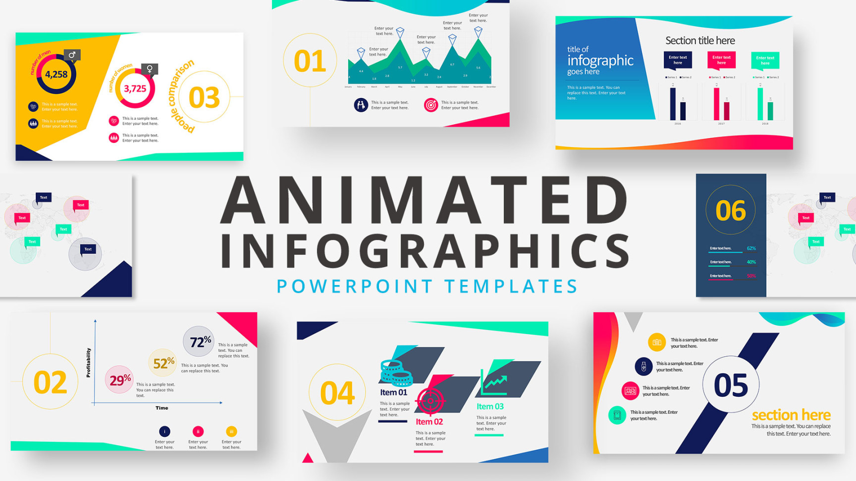 Free Animated Editable Professional Infographics PowerPoint