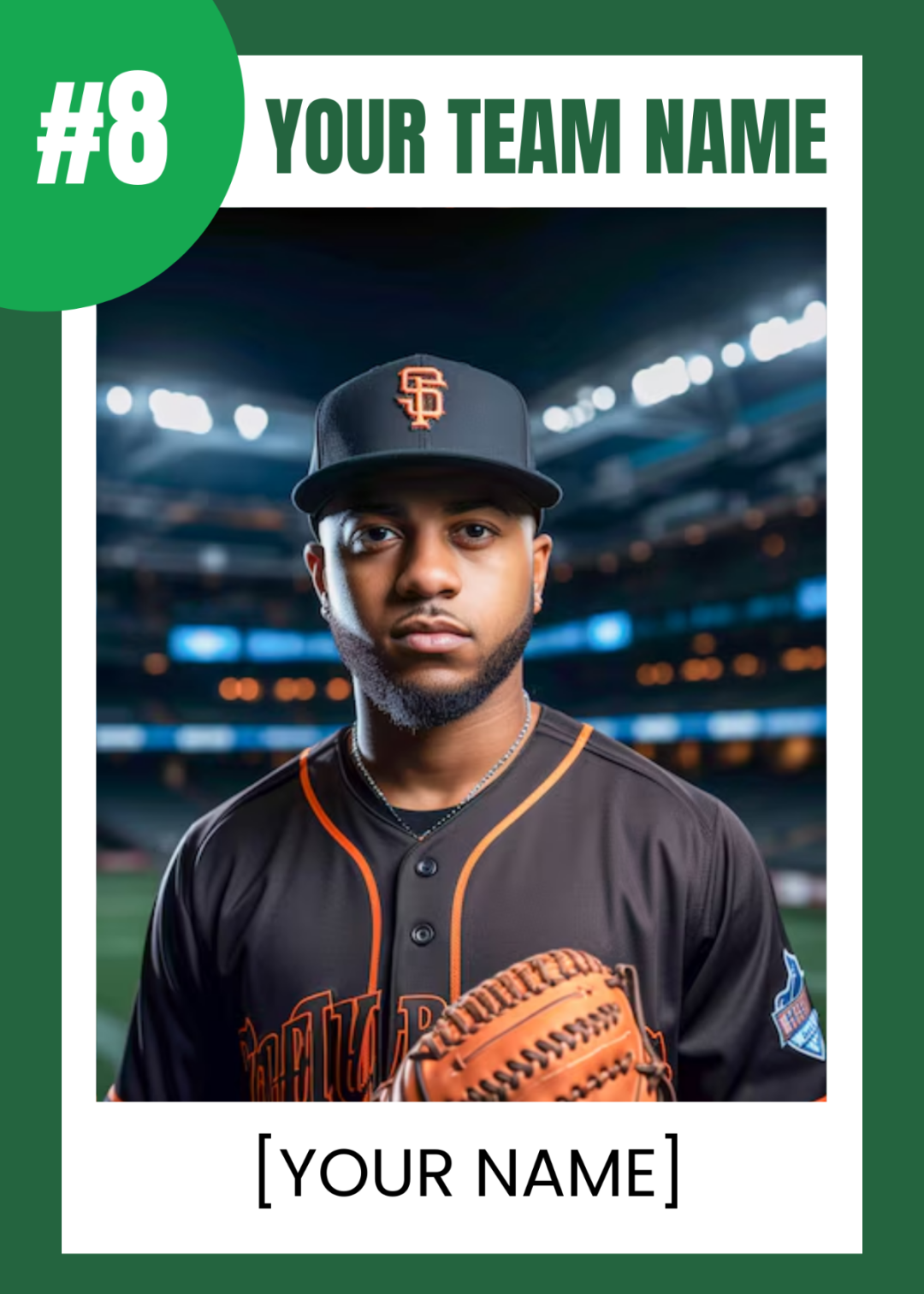 Free Artistic Baseball Card Template - Edit Online & Download