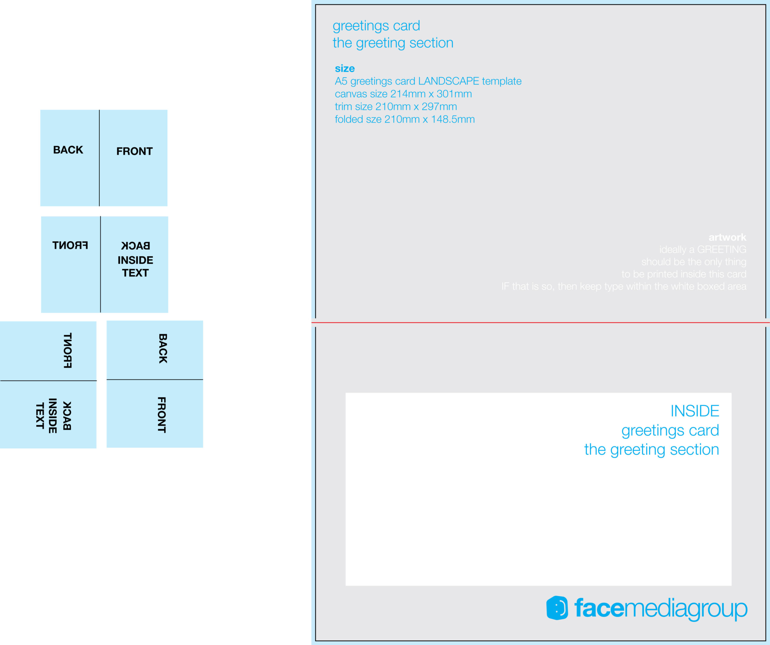 FREE Blank Greetings Card Artwork Templates for Download  Face