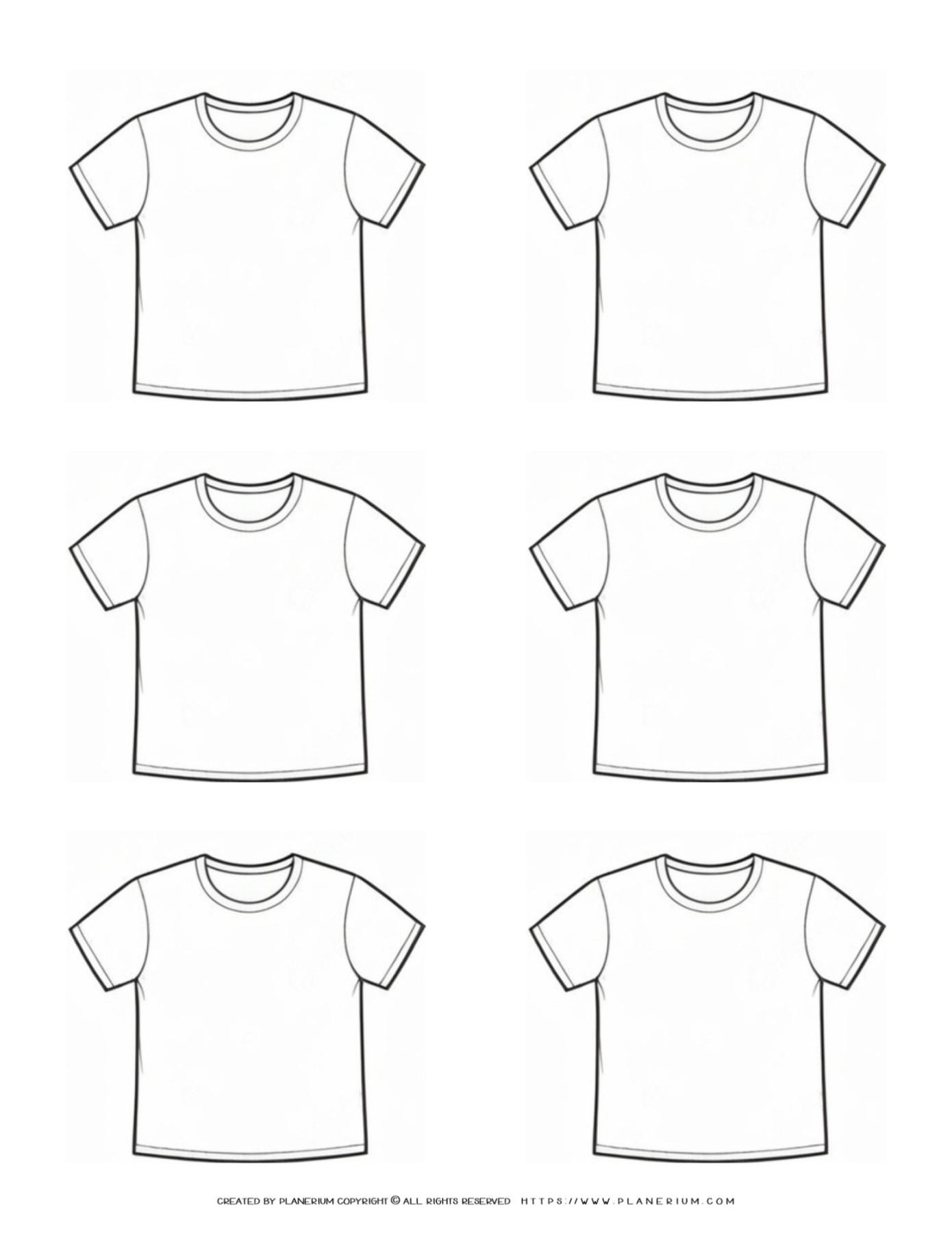 Free Blank T-Shirt Templates for Creative Classroom Activities