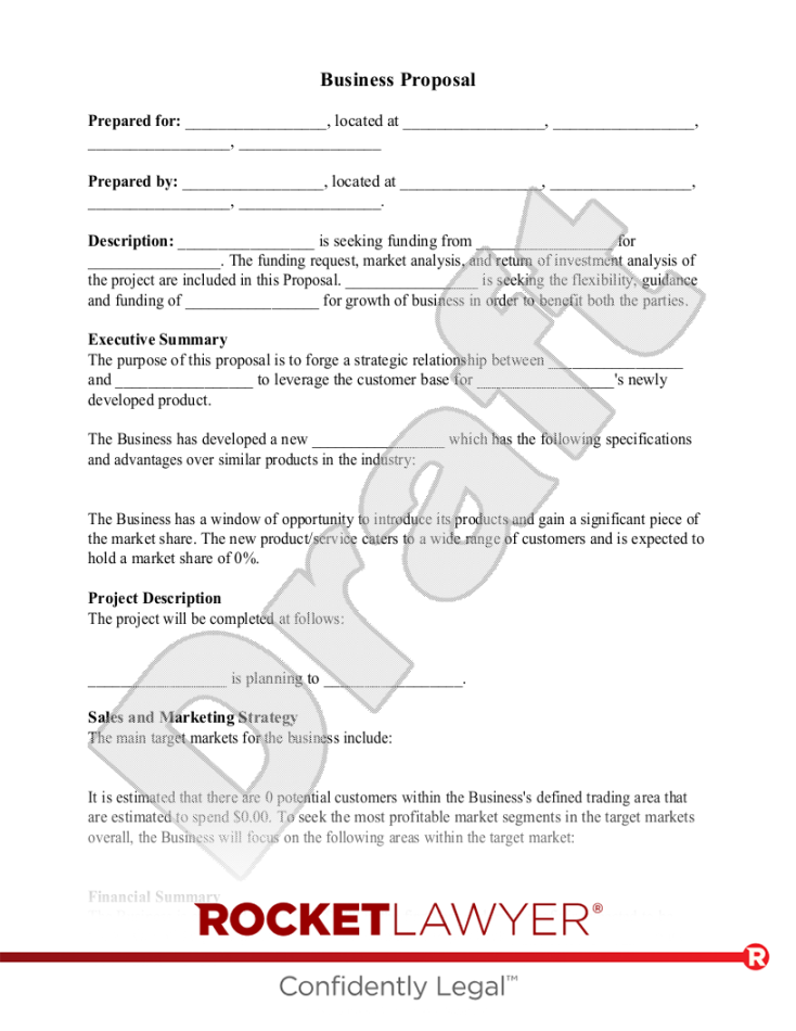 Free Business Proposal Template & FAQs - Rocket Lawyer