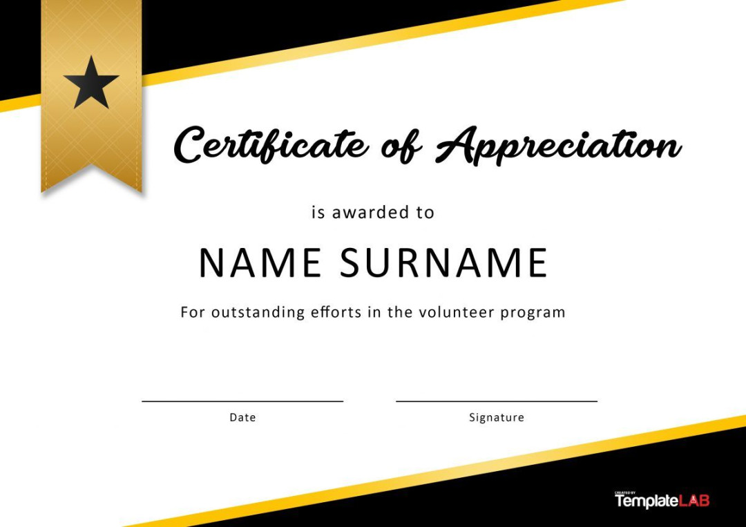 Free Certificate of Appreciation Templates and Letters