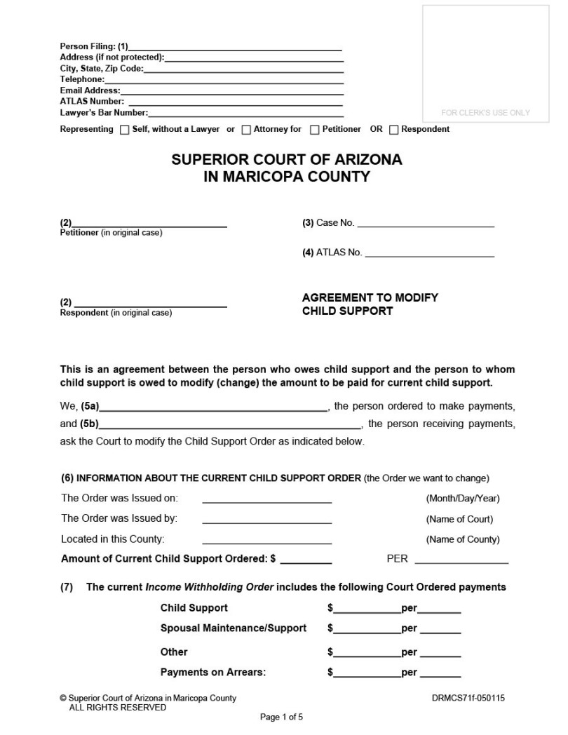 Free Child Support Agreement Templates (PDF & MS Word)