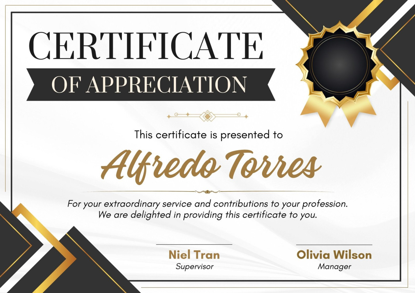 Free, custom printable appreciation certificate templates  Canva