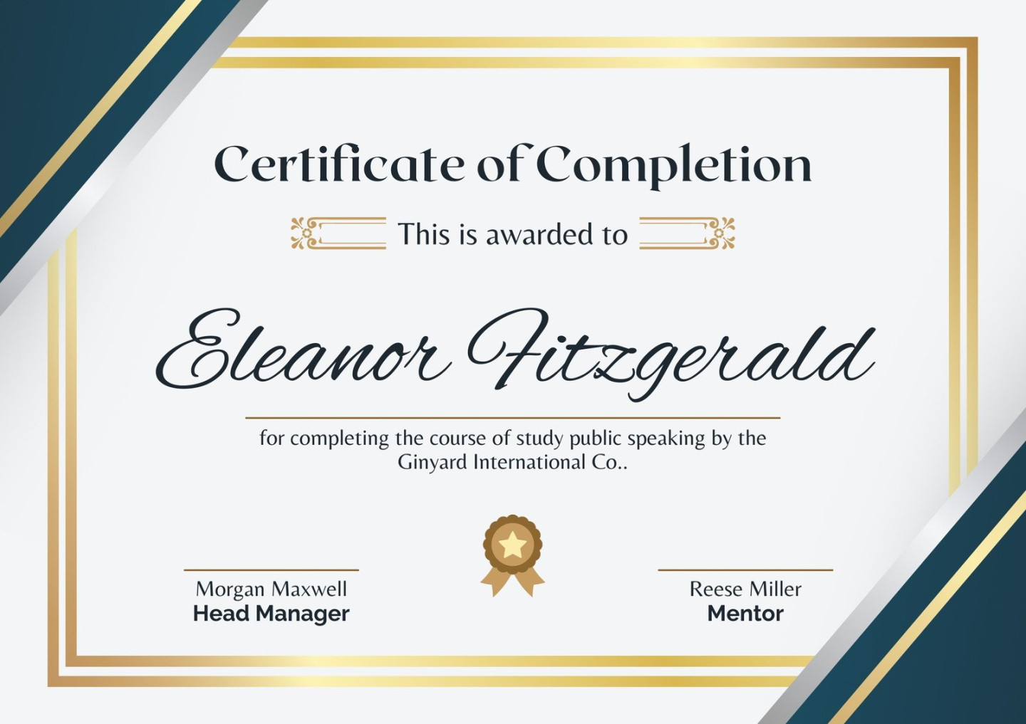 Free, custom printable certificate of completion templates  Canva