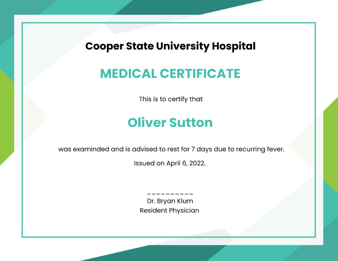 FREE Doctor Certificate Templates & Examples - Edit Online