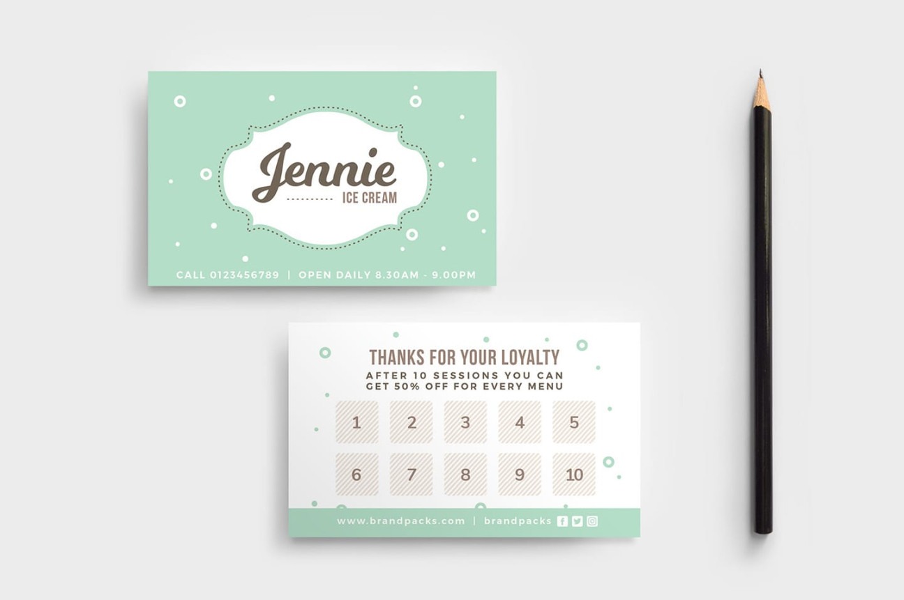 Free Loyalty Card Templates - PSD, Ai & Vector - BrandPacks