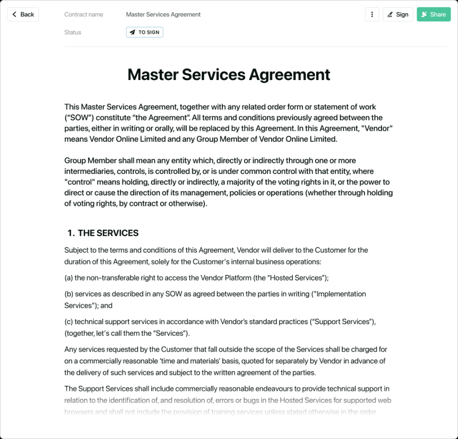 Free Master Services Agreement (MSA) template