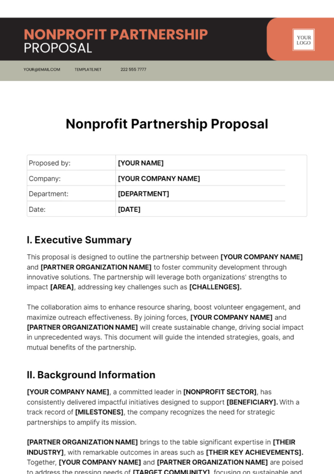 FREE Non Profit Proposal Templates & Examples - Edit Online