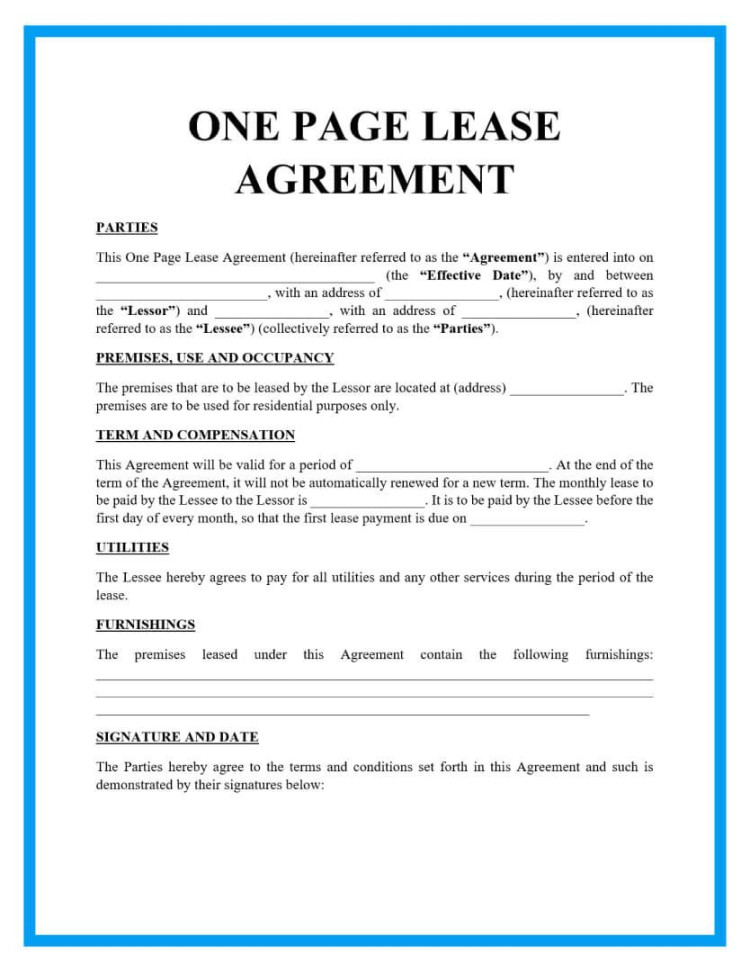 Free Printable Commercial Lease Agreement Template - Sfiveband