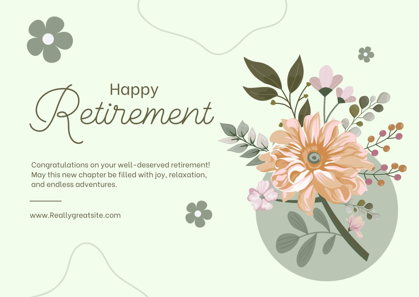 Free printable, customizable retirement card templates  Canva