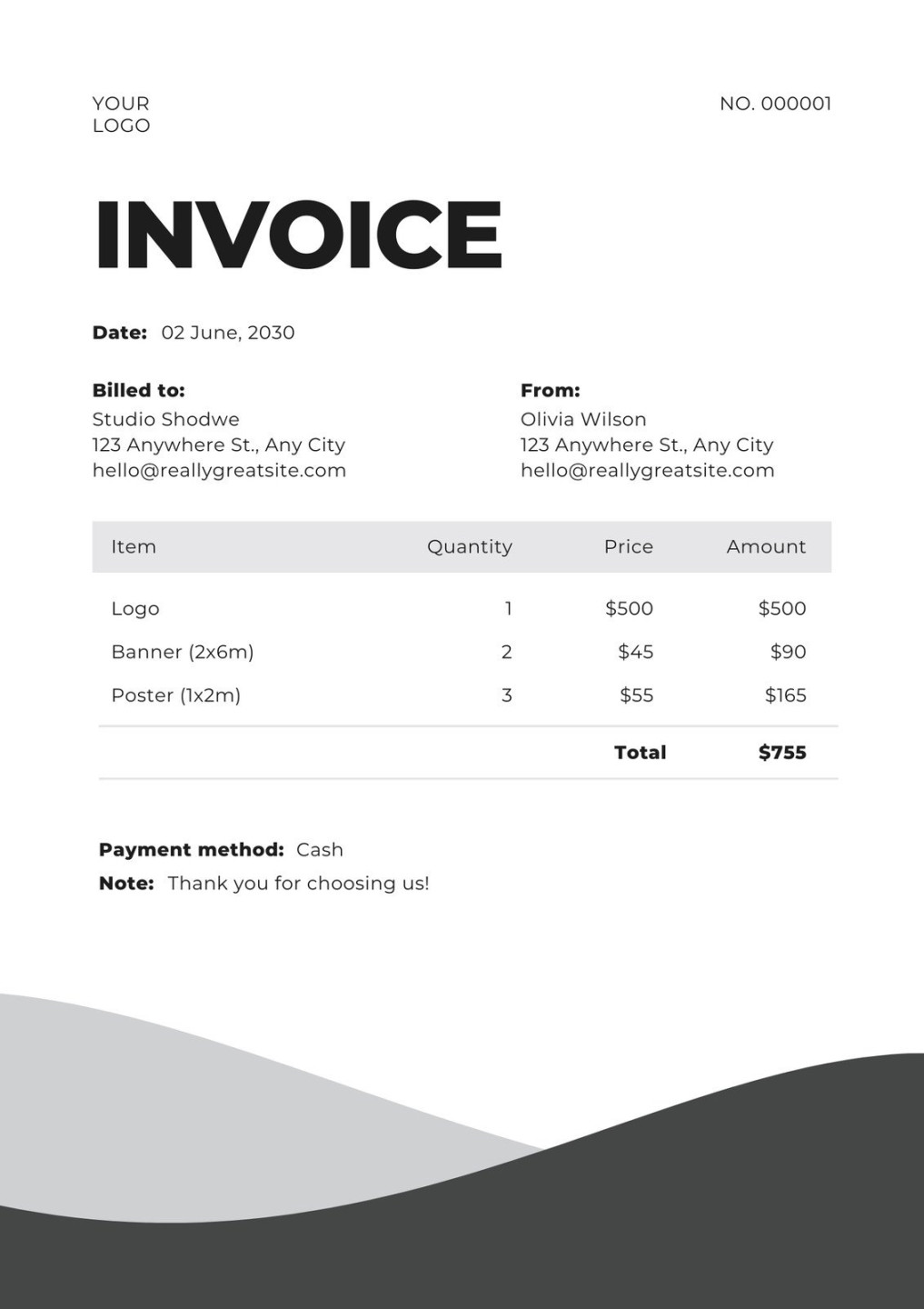 Free printable freelance invoice templates  Canva