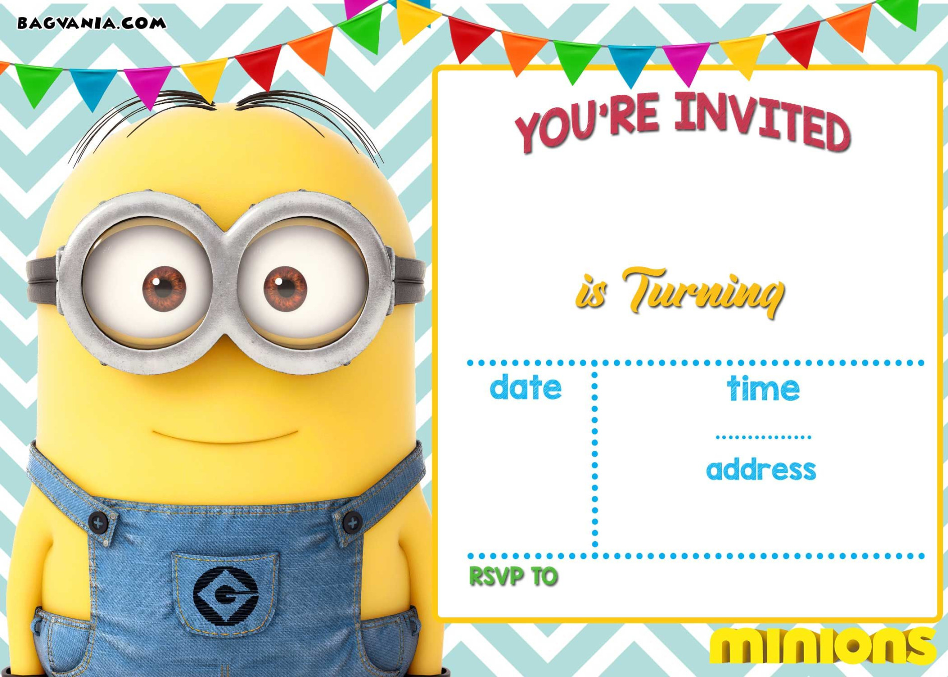 FREE Printable Minion Birthday Invitation Templates