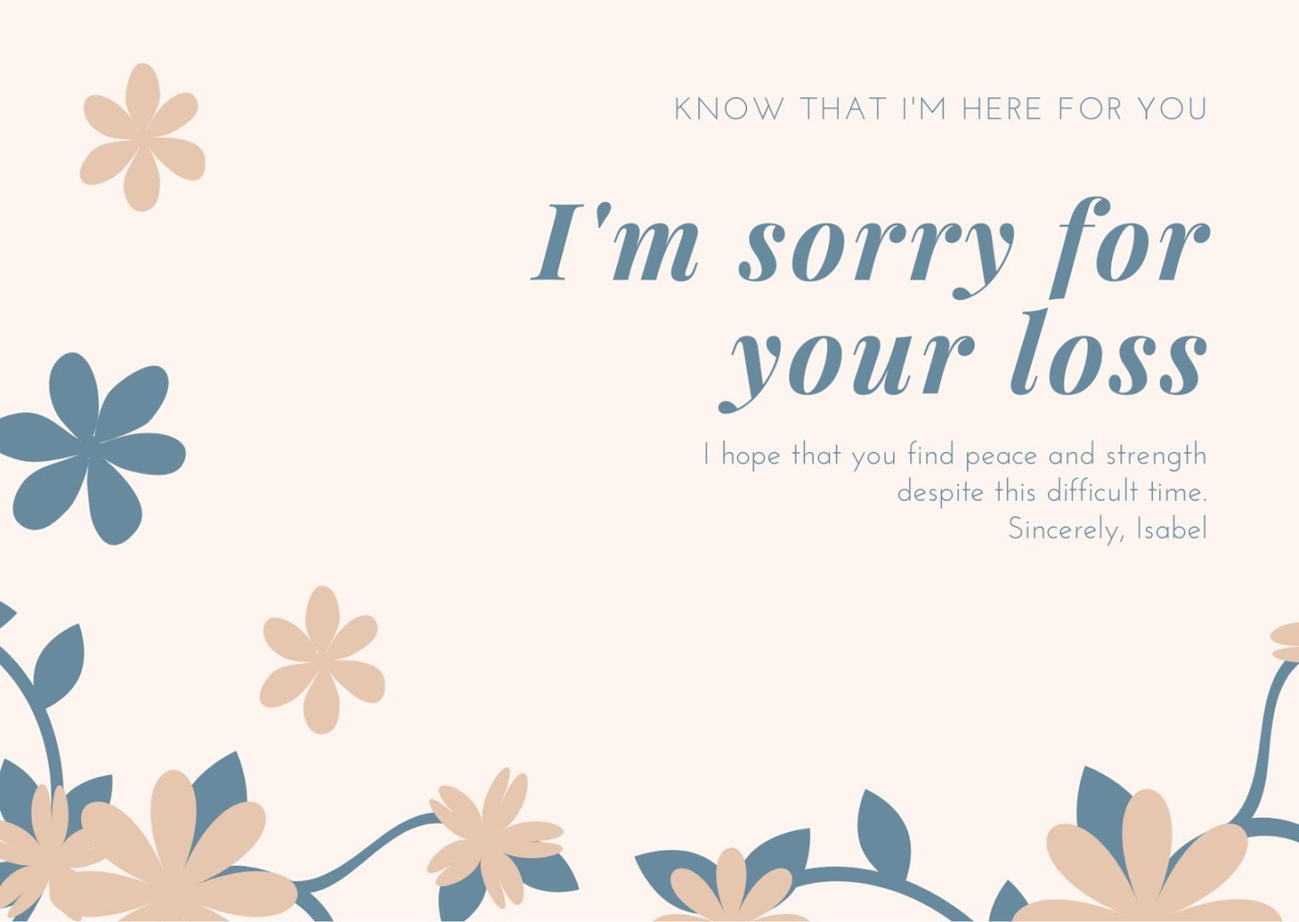 Free printable sympathy card templates to customize  Canva