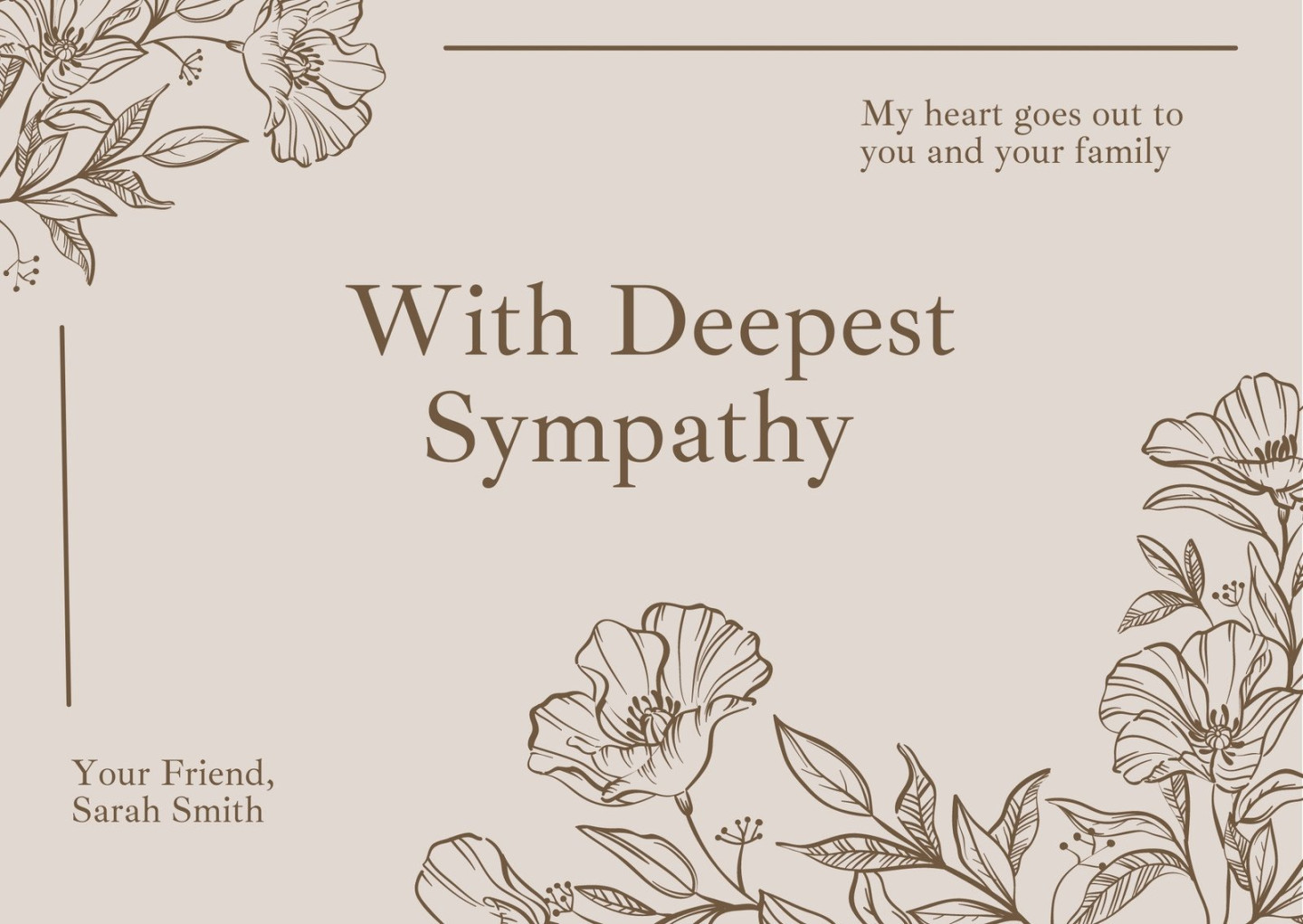 Free printable sympathy card templates to customize  Canva