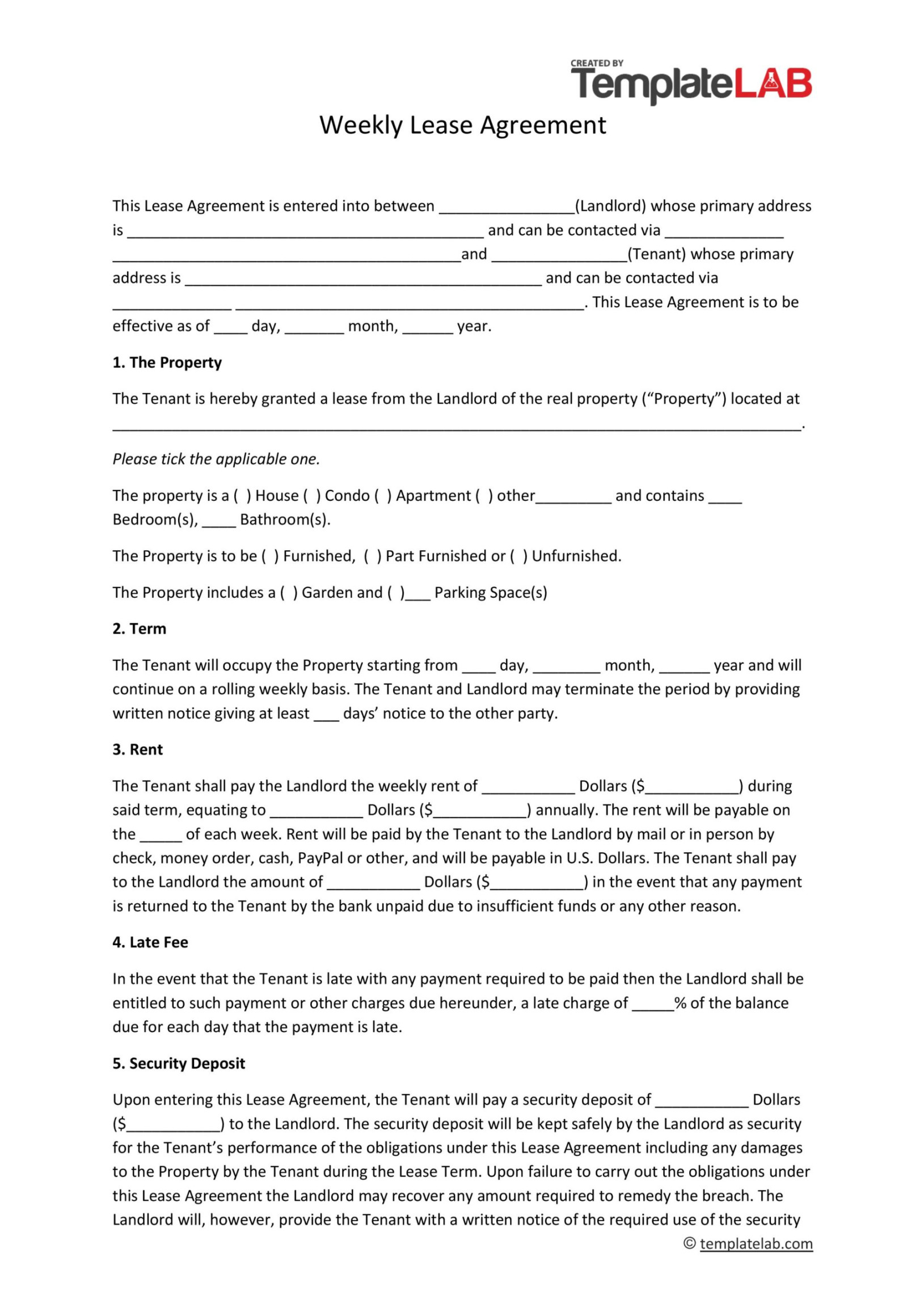 Free Residential Lease Agreement Templates [Word/PDF]