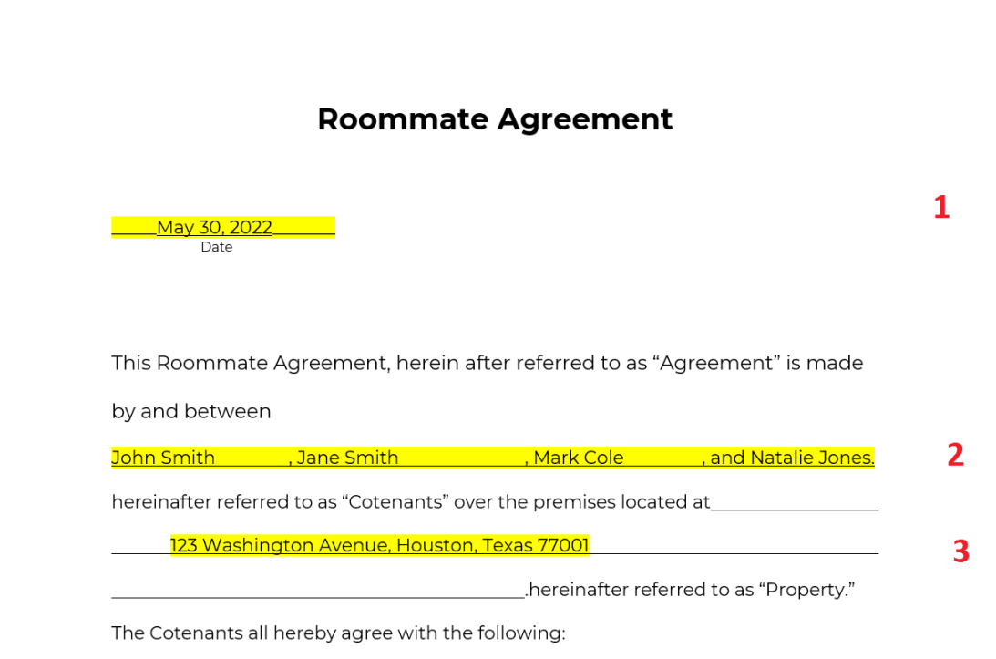 FREE Roommate Agreement Template [ ]: PDF + Word