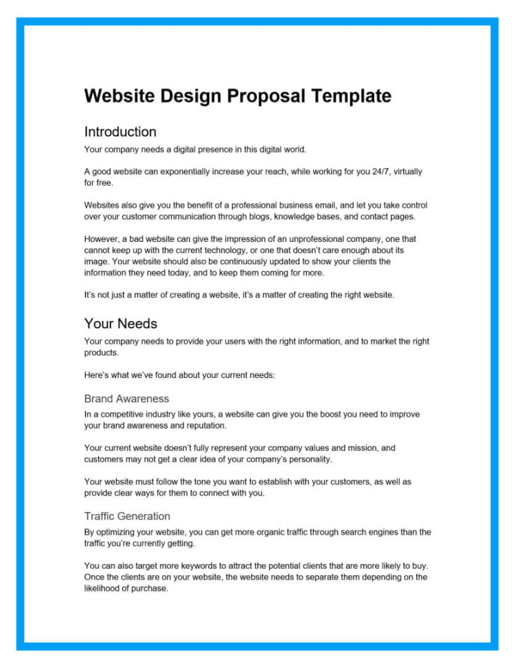 Free Website Proposal Template and Sample