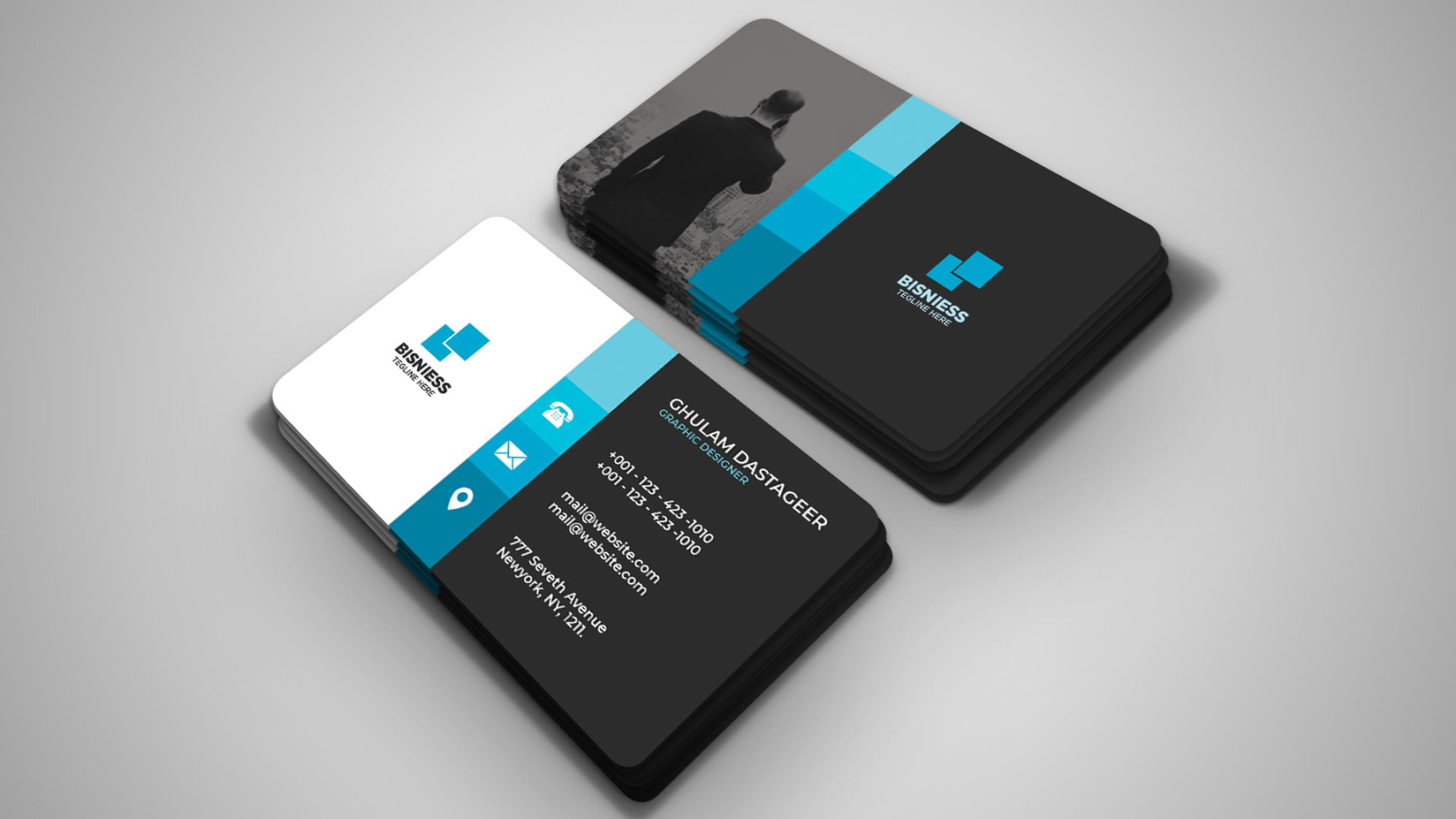 Freelancer Business Card Template – GraphicsFamily