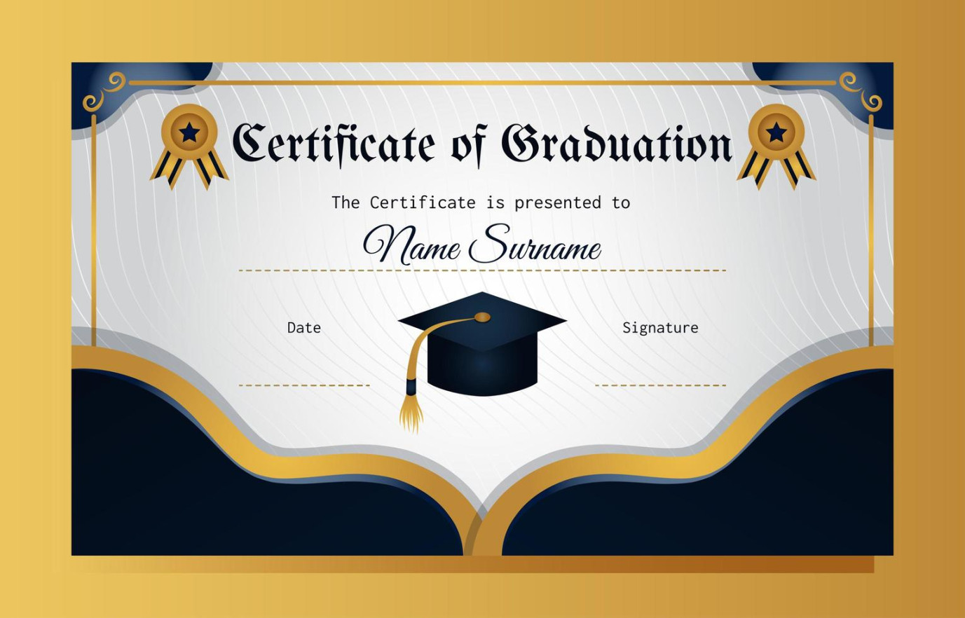 Graduation Certificate Template Vector Art, Icons, and Graphics