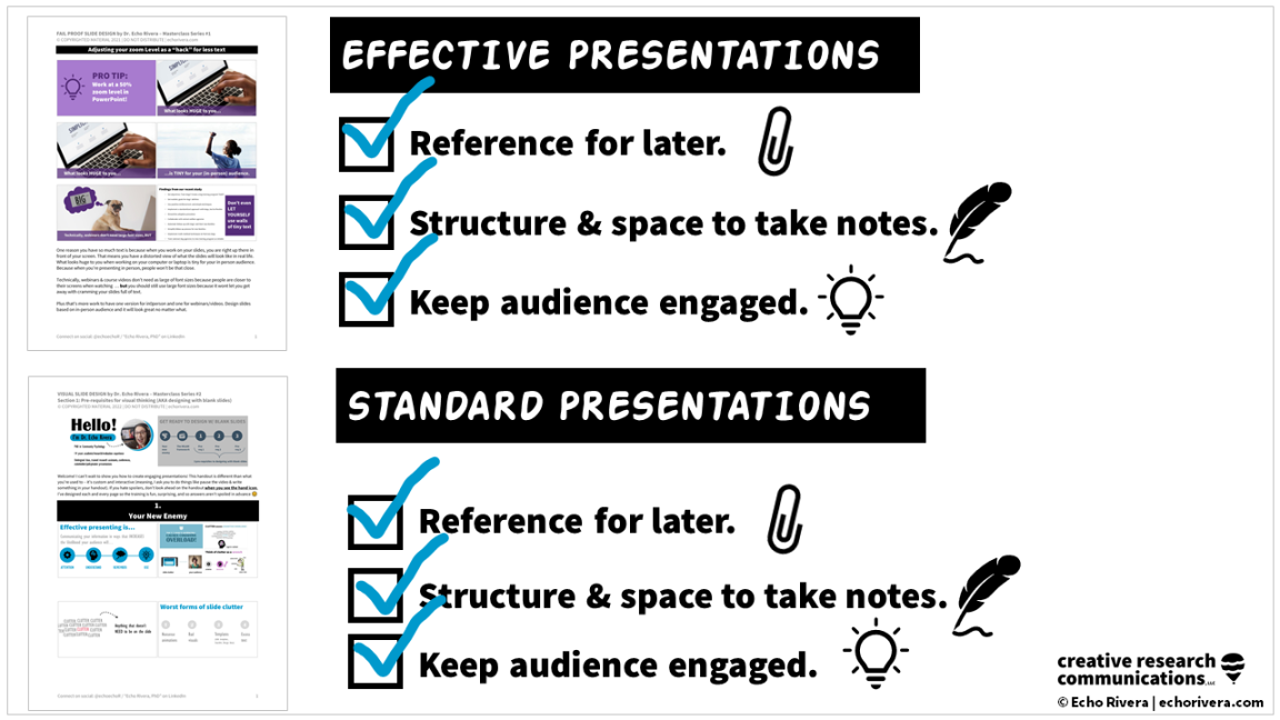 How to create effective presentation handouts for class lectures